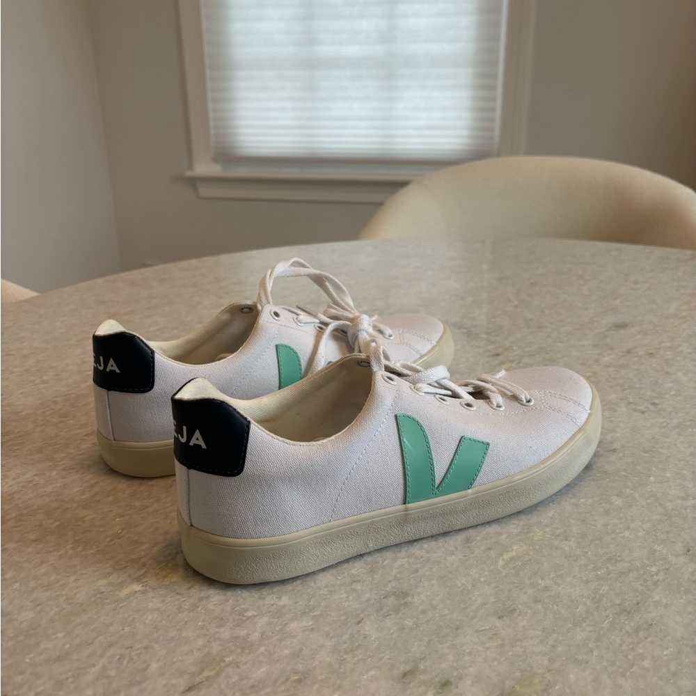 Womens VEJA Esplar SE 'White Turquoise Nautico' New Size 11 - Picture 6 of 10